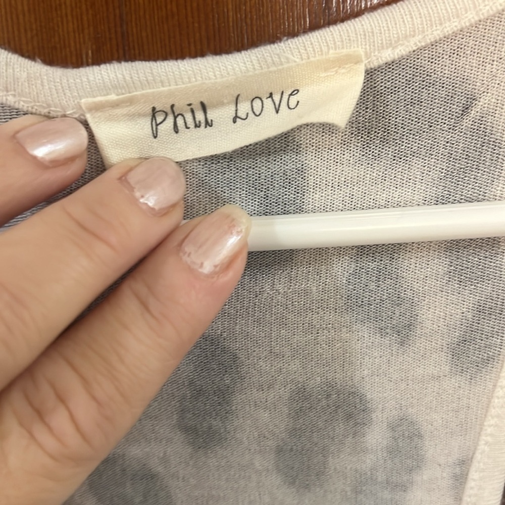 Beige and Gray Animal Print by Phil Love Tank Size Medium - Picture 3 of 7
